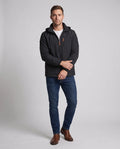 Men's Everyday Softshell Jacket with Hooded Design & Zip Pockets — Logan