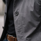 Men's Waterproof Coat with Lightweight Lining & Regular Fit - Button Close Up