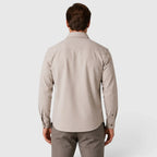 Men's Slim Fit Overshirt with Mandarin Collar & Chest Pockets