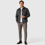 Men's Slim Fit Overshirt with Mandarin Collar & Chest Pockets