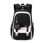 Black Women's Multi Pocket School Backpack with Padded Mesh Straps — Erin