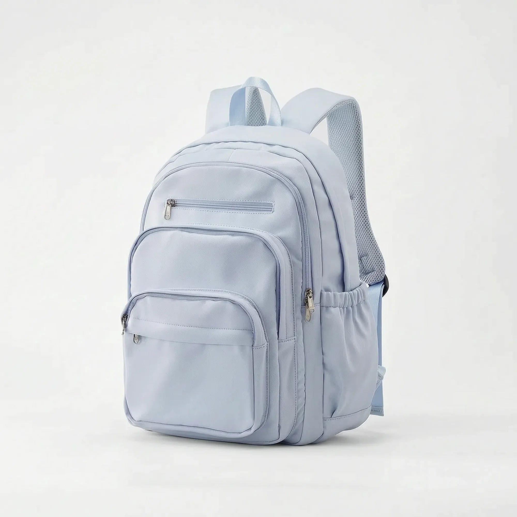 Milky Women's Multi Pocket School Backpack with Adjustable Straps & Zip Front Pockets — Jada - Blue