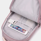 Purple Women's Multi Pocket School Backpack with Padded Mesh Straps — Erin - Interior Pocket Detail