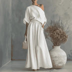 Women's Wide-Leg Two-Piece Set - Studio Illustration