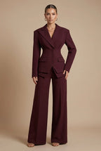 Scarlett | Elegant Tailored Two Piece Suit with Peaked Lapel