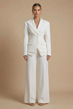 Scarlett | Elegant Tailored Two Piece Suit with Peaked Lapel