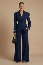 Scarlett | Elegant Tailored Two Piece Suit with Peaked Lapel