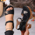 Grace | Platform Wedge Sandals With Ankle Strap