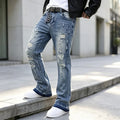 Men's Ripped Slim-Fit Jeans with Distressed Detailing — Harvey