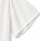 White Women's Ruffle Loose Fit Blouse with V-Neck & Three-Quarter Sleeves — Nell - Fabric Sleeve Detail