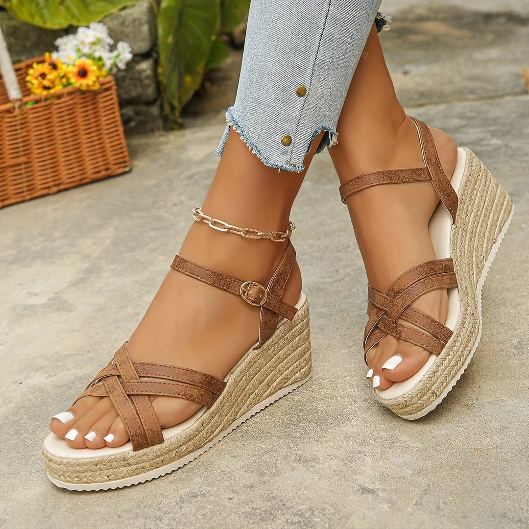 Stella | Strappy Espadrille Platform Sandals