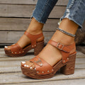 Beatrice | Studded Platform Wedge Sandals
