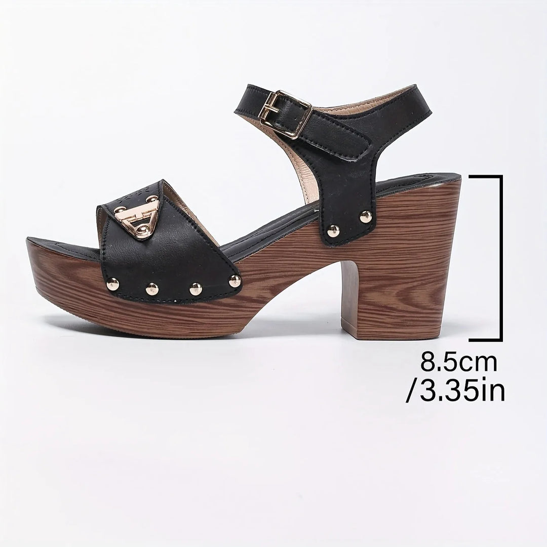 Beatrice | Studded Platform Wedge Sandals