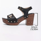 Beatrice | Studded Platform Wedge Sandals