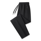 Black, open hem Men's Tech Jogger Pants with Elastic Waistband & Zip Pockets