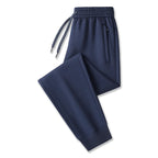 Dark blue (narrow band) Men's Tech Jogger Pants with Elastic Waistband & Zip Pockets - Narrow Band