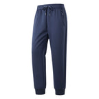Men's Tech Jogger Pants with Elastic Waistband & Zip Pockets - Open Front Solo Navy