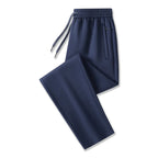 Dark Blue Open Men's Tech Jogger Pants with Elastic Waistband & Zip Pockets