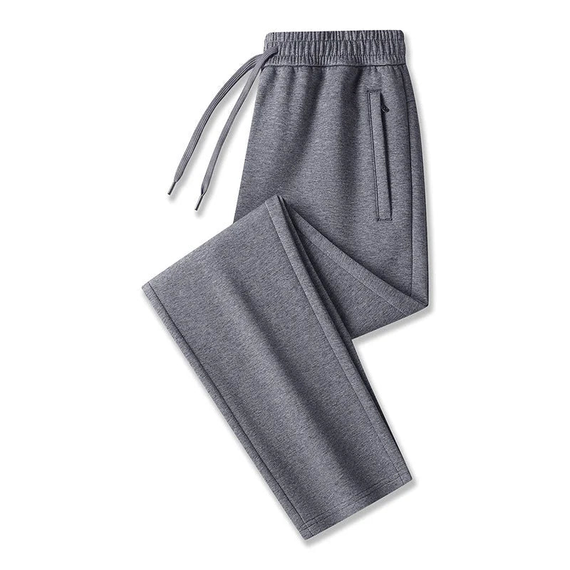 Dark gray with open hem Men's Tech Jogger Pants with Elastic Waistband & Zip Pockets