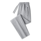 Light gray (Open Hem) Men's Tech Jogger Pants with Elastic Waistband & Zip Pockets - Open Hem