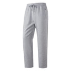 Men's Tech Jogger Pants with Elastic Waistband & Zip Pockets - Slim Fit Front Solo