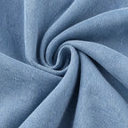 Light Blue Women's Tiered Denim Maxi Skirt — Violetta Light-Wash Button-Front High-Waisted - Fabric Swirl Closeup
