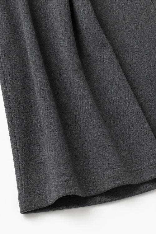Women's Turtleneck Pants Set with Wide-Leg Silhouette & Cozy Knit Feel - Hem Detail