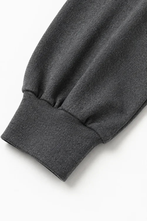 Women's Turtleneck Pants Set with Wide-Leg Silhouette & Cozy Knit Feel - Sleeve Detail