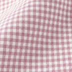 Women's Vintage Plaid Shirt with Relaxed Linen Fit - Fabric Close Up
