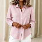Women's Vintage Plaid Shirt with Relaxed Linen Fit
