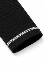 Women's Waffle Knit Henley Top with Contrast Stitch & Relaxed Fit - Flat Lay Cuff Detail