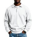 Men's Everyday Polo Shirt with Waffle Knit Texture & Ribbed Cuffs — August