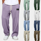 Men's Waffle Knit Sweatpants with Wide-Leg Fit & Drawstring Waist - Color Swatch Grid