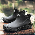 Men's Waterproof Rain Boots — Carrie Cushioned Slip-On