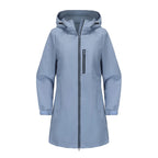 Blue Women's Waterproof Rain Jacket - Studio Lightblue Front