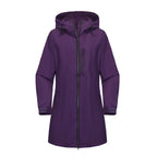 Dark Violet Women's Waterproof Rain Jacket - Studio Purple Front