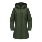 Women's Waterproof Rain Jacket - Studio Green Front
