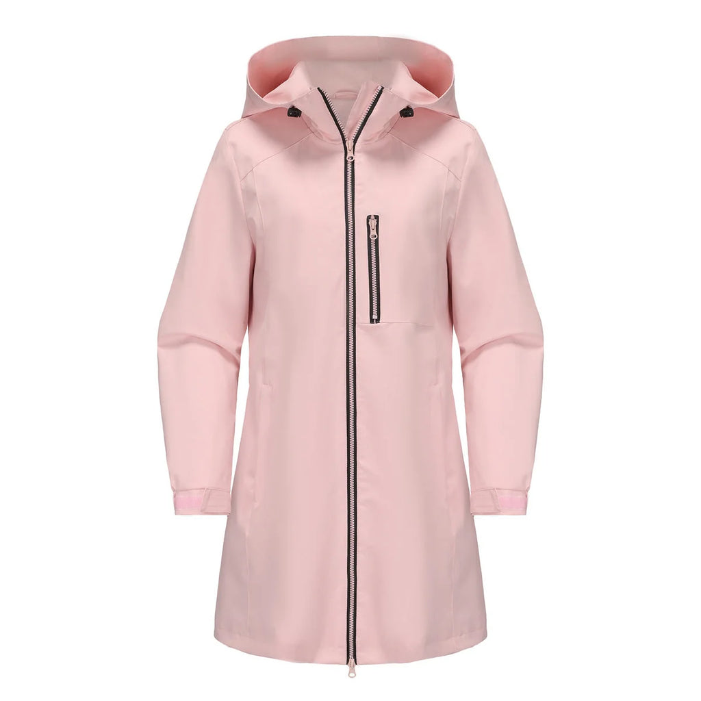 Pink Women's Waterproof Rain Jacket - Studio Front