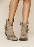 Women's Western Cowboy Boots — Yara Cushioned Block Heel Pull-Tabs