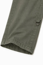 Women's Wide-Leg Cargo Pants with Relaxed Fit & Adjustable Waist - Close Up Hem Detail