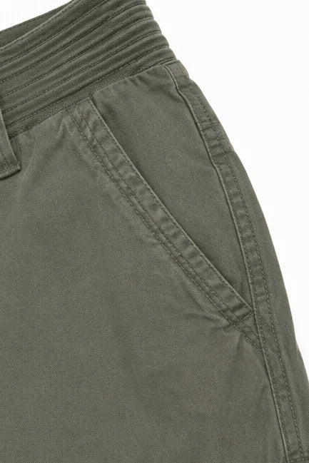 Women's Wide-Leg Cargo Pants with Relaxed Fit & Adjustable Waist - Close Up Pocket Corner