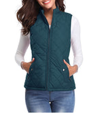 Ocean Blue Women's Lightweight Quilted Gilet with Relaxed Fit & Zip Pockets