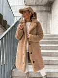 Women's Teddy Coat with Soft-Touch Feel & Slim Long Silhouette — Fern