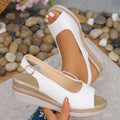Women's Woven Slingback Wedge Sandals — Cherie Platform Espadrille